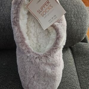 Cozy Faux Fur Slipper Socks with Grippers